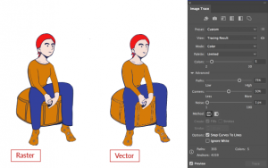 Simple fill raster converted to vector with image trace options